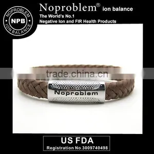 Noproblem P081 Stainless Steel 2015 Fashion Friendship Infinity Wristband Leather Bracelet thumbnail-1