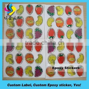 Custom Double-sided Adhesive Label 3D Snow Epoxy Dome Sticker Adhesive Christmas Emblems Label thumbnail-1
