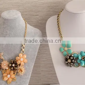 Crystal Jewelry Necklace, Flower Choker Necklace, Fashion Necklace Gold Necklace thumbnail-1