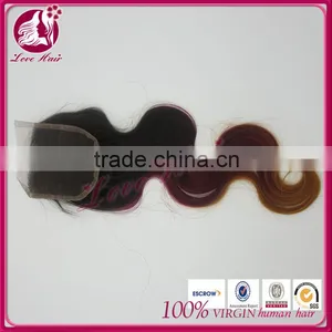 For Sale 100% Unprocessed Three Tone Human Hair Body Wave Hair Wefts With Body Wave Lace Closure thumbnail-6
