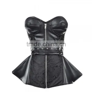 OVERBUST STEAMPUNK CORSET WITH ZIPPER OPENING thumbnail-1
