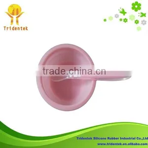 New Design Food Grade Silicone Baby Feeding Bowl With Spoon thumbnail-2