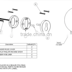 Rose for Deadlock Mortise Lock Body With Three Years Warranty thumbnail-2
