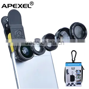 External Camera Lens for Android Phone 0.63x Wide Angle+15x Macro+198 Fisheye+2x Zoom+Filter 5 in 1 Phone Lens Kit thumbnail-2