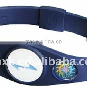 Silicone Ion Balance Hologram Bracelet thumbnail-1