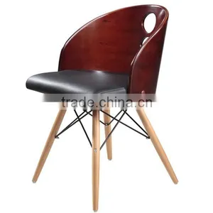 Commercial Comfortable Wooden Chair Designs With Cushion #HY2017-1 thumbnail-1