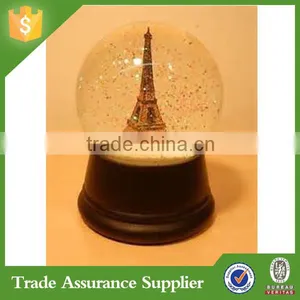Paris France Eiffel Tower Snow Globe 65mm thumbnail-1