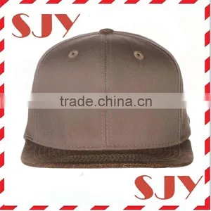 Custom Blank Flat Brim Snapback Suede Baseball Cap thumbnail-2