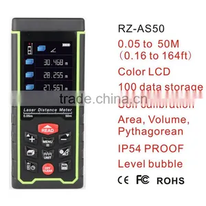 0.05-50m (0.16 to 164ft) Laser Rangefinder With Color LCD Display thumbnail-1