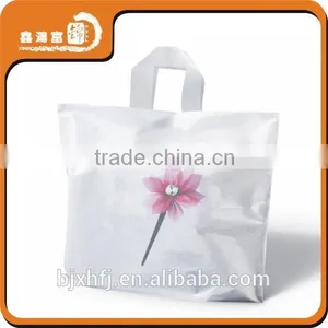 Custom Shopping Printing Packaging Plastic Bag Flexiloop Handle thumbnail-1
