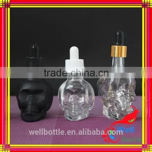 Trande Assurance Pink 30ml Eye Glass Skull Dropper Bottle With Glass Vials thumbnail-6