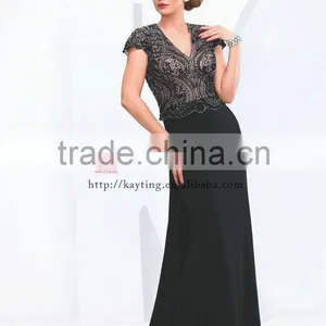Elegant Short Sleeve V-neck Fashion Women Dress New Fashion Dresses 2014 thumbnail-2