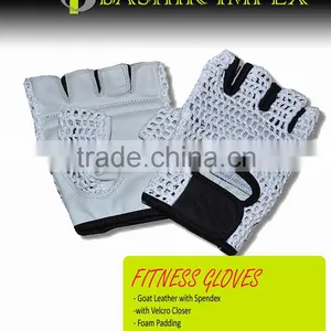 WOMEN BODYBUILDING FITNESS GLOVES KNITED BACK, WORKOUT GLOVES, LEATHER GLOVES thumbnail-1