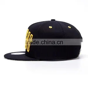 Wholesale Custom Flat Brim 100%cotton 5 Panel Snapback Hats Bulk thumbnail-2
