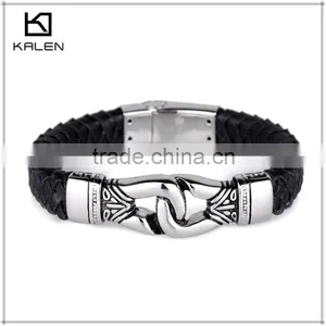 2014 Newest Handmade Fashion Blank Leather Bracelets thumbnail-3