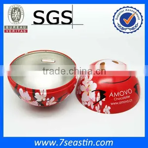 Fanny Tinplate Candy Ball Shape Packing Box ,gift Condom Tin Box for Lover thumbnail-4
