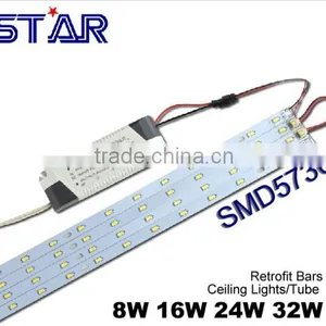 SMD5730 LED Diodes LED Bar Rigid Strip 8W 16W 24W 32W for Ceiling Lights Tube Fluorescent Lamp Emergency Replacement Accessories thumbnail-1