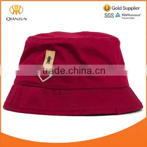 2014 Custom Your Logo Plain White Cotton Bucket Hat thumbnail-1