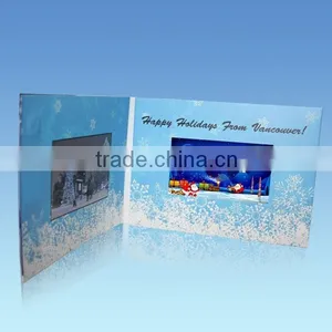 Hot 7 Inch Lcd Video Box Greeting Card Business Booklet With Rechargeable Battery for Christmas Gifts thumbnail-1