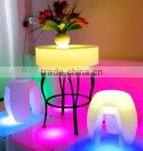 Unique LED Colour Changing Bar Stool/Rechargeable Decorative Led Bar Chair Led Bar Furniture thumbnail-1