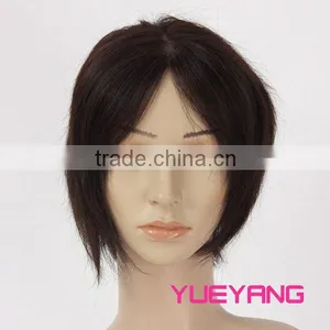 Short Black Human Hair Full Lace Wig thumbnail-1