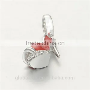 High-Heeled Shoes Metal Charms European Charm Bracelet Necklace 100% Real 925 Sterling Silver S190 Aaa Cubic Zirconia thumbnail-2