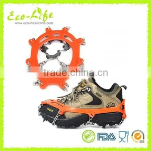 1 Pair Portable Skidproof Snow Spike Anti-Slip Silicone Ice Crampons, Ice Grippers thumbnail-2