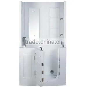 Acrylic Walk in Bathtub With Shower and Backboard thumbnail-2