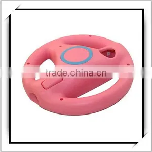 Video Game 360 Rotary Steering Wheel For Wii Pink thumbnail-1