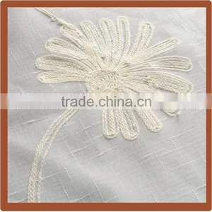 Embroidered Sheer Cotton Fabric for Curtain Cortinas for Home thumbnail-6