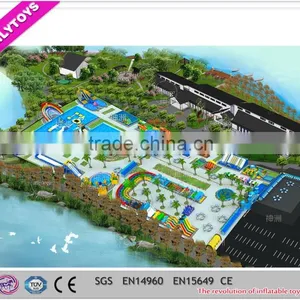 Lilytoys Water Park . Inflatable Mobie Moving Park ,jurassia Gaint Water Park thumbnail-1