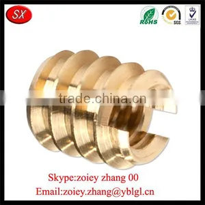Nonstandard Machined Brass Screw Self Tapping Threaded Inserts thumbnail-1