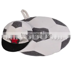 Soccer Ball. Sauna Set Hat and Mat thumbnail-1