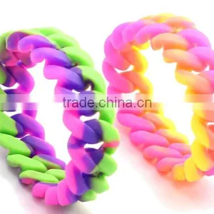 Wholesale Custom Logo Print Silicone Ruler Slap Bracelet thumbnail-1