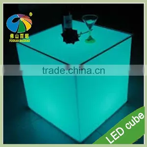 PE Material LED Cube Seat for Decoration RGB LED Cube Chair thumbnail-4
