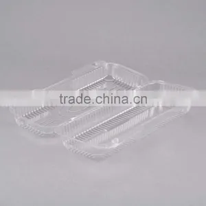 Clear Hinged Plastic Clamshell Food Container, Take Out Packaging Box for Cake, Cookie, Bread, Cheap Price thumbnail-4