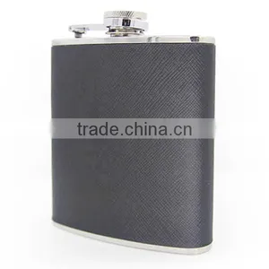 Hip Flask Leather Wrapped Flagon With High Quality Stainless Steel thumbnail-3