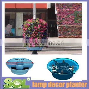 Vertical Round Flower Pot Gardening Lamp Post Decoration thumbnail-1