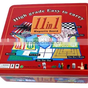 11 in 1 Mini Game Travel Set Foldable Magnetic Board Pocket Magnet Board Game thumbnail-1