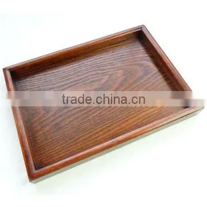Wooden Tea Tray ,retro Large Solid Wood Dinnerware Rectangular Tray thumbnail-2