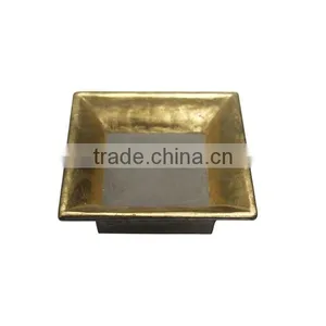 Gold Painted FDA Concrete Square Serving Tray for Food / Fruit thumbnail-1