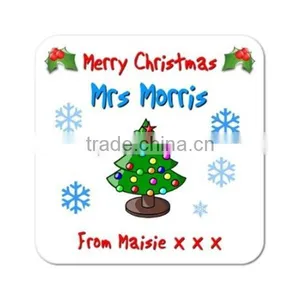 2017 Personalised Merry Christmas Teacher Wooden Coaster Made in China thumbnail-1