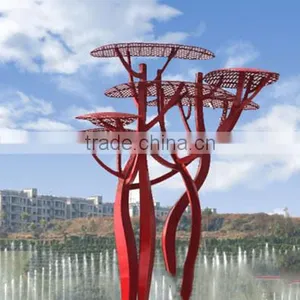 Outdoor Large Stainless Steel Metal Tree Sculpture for Garden Decor thumbnail-5
