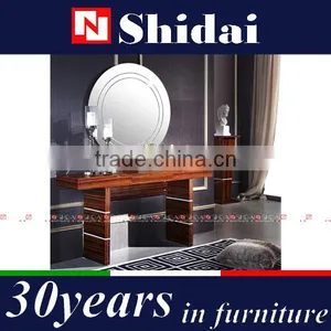 Glass Console Table / Wooden Console Table With Mirror / 2 Leg Console Tables E-167 thumbnail-1