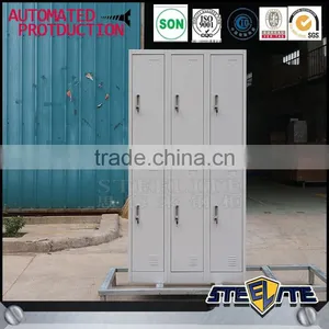 Portable Metal Locker Cabinet Storage Cabinet 6 Door Wardrobe thumbnail-2