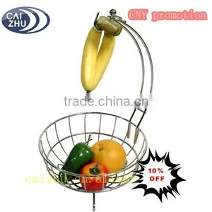 Metal Fruit Display Basket With Banana Hook thumbnail-1