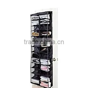 26 Pocket Hanging Over the Door Shoe Storage With 3 Hooks thumbnail-1