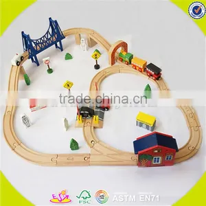 Wholesale Children Wooden Train Track Educational Wooden Train Track Popular Wooden Train Track W04C016 thumbnail-2