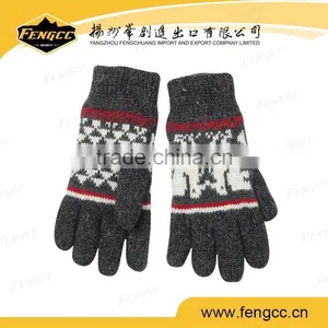 100% Acrylic Knitted Winter Gloves/jacqurad Knitted Gloves thumbnail-2