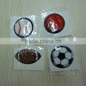 1.5" PUFF SPORTS BALL STICKERS thumbnail-1